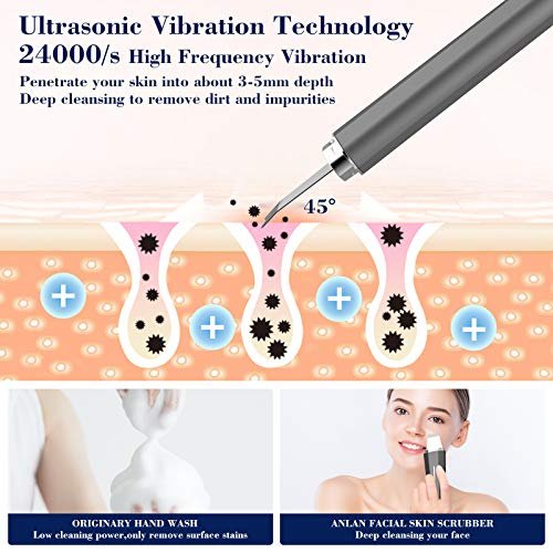 ANLAN Peeling Ultrasónico Facial, 5 Modos Skin Scrubber, Limpiador de Poros, Exfoliante Facial y EMS Cuidado de la Piel… - Imagen 6