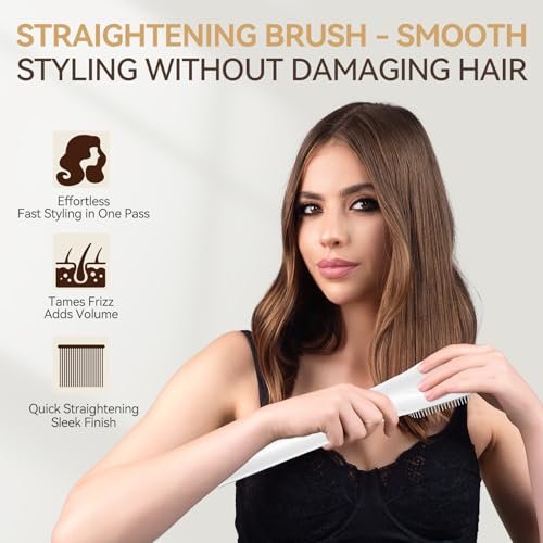 ANLAN Cepillo de pelo 4 en 1 MultiStyle con secador de pelo, cepillo alisador, rizador automático, accesorios para todo tipo de cabello, secador de pelo, cepillos de peinado - Imagen 3