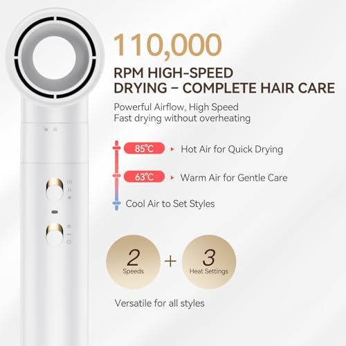 ANLAN Cepillo de pelo 4 en 1 MultiStyle con secador de pelo, cepillo alisador, rizador automático, accesorios para todo tipo de cabello, secador de pelo, cepillos de peinado - Imagen 5