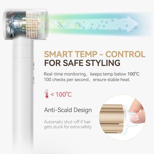 ANLAN Cepillo de pelo 4 en 1 MultiStyle con secador de pelo, cepillo alisador, rizador automático, accesorios para todo tipo de cabello, secador de pelo, cepillos de peinado - Imagen 6